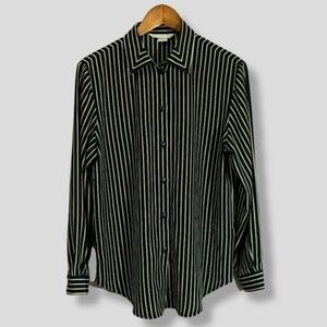 Bianca Nygard Women's Blouse Stripped Button Down Long Sleeve